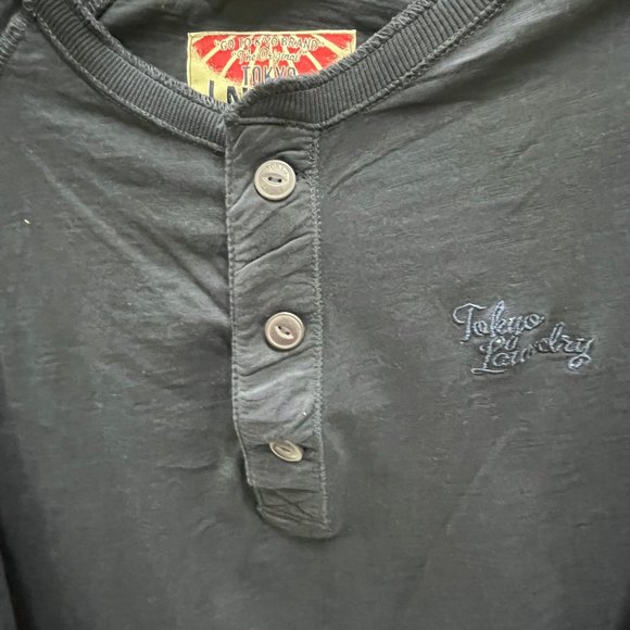 Tokyo Laundry Mens Longsleeve Henley Shirt XL - Picture 6 of 6